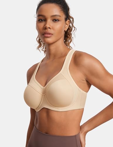  SYROKAN Women's High Impact Racerback Sports Bra for Fitness and Workout
| SYROKAN Women's Lightly Lined Underwire Spor