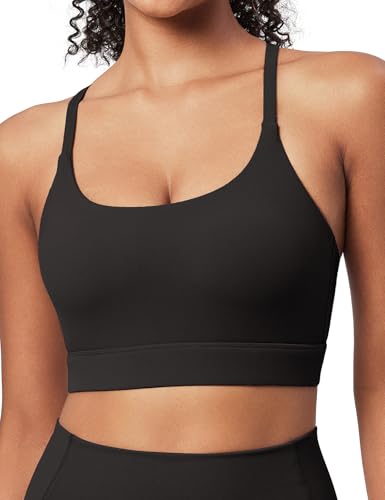 High Impact Sports Bras for Women with High Support Padded
| Strappy Racerback Yoga Bra for Women with High Impact Supp
