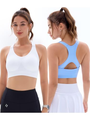 FITTIN Padded Sports Bras Pack for Women Workout Support
| FITTIN Adjustable Strap Racerback Sports Bras for Gym Yoga
|