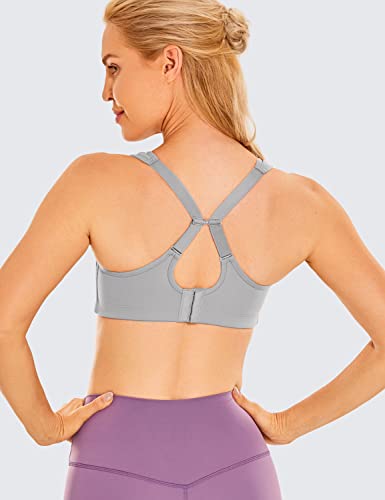  Syrokan Women's High Impact Removable Pads Sports Bra Underwire Full Coverage Support Workout Running Bra for Fitness E