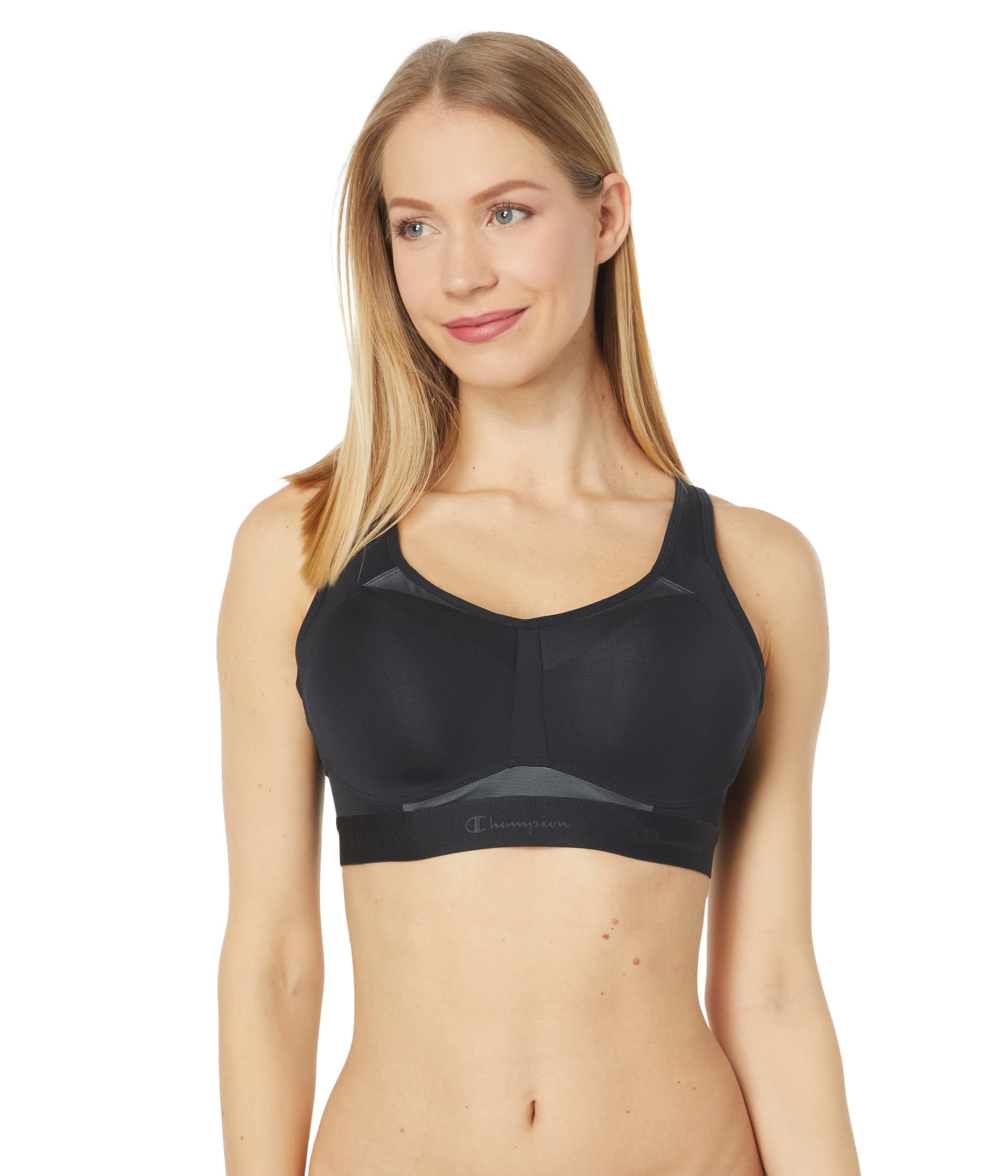 Champion Women's Motion Control Underwire Sports Bra - Black, 38DD,.maximum support for active women,durable underwire d
