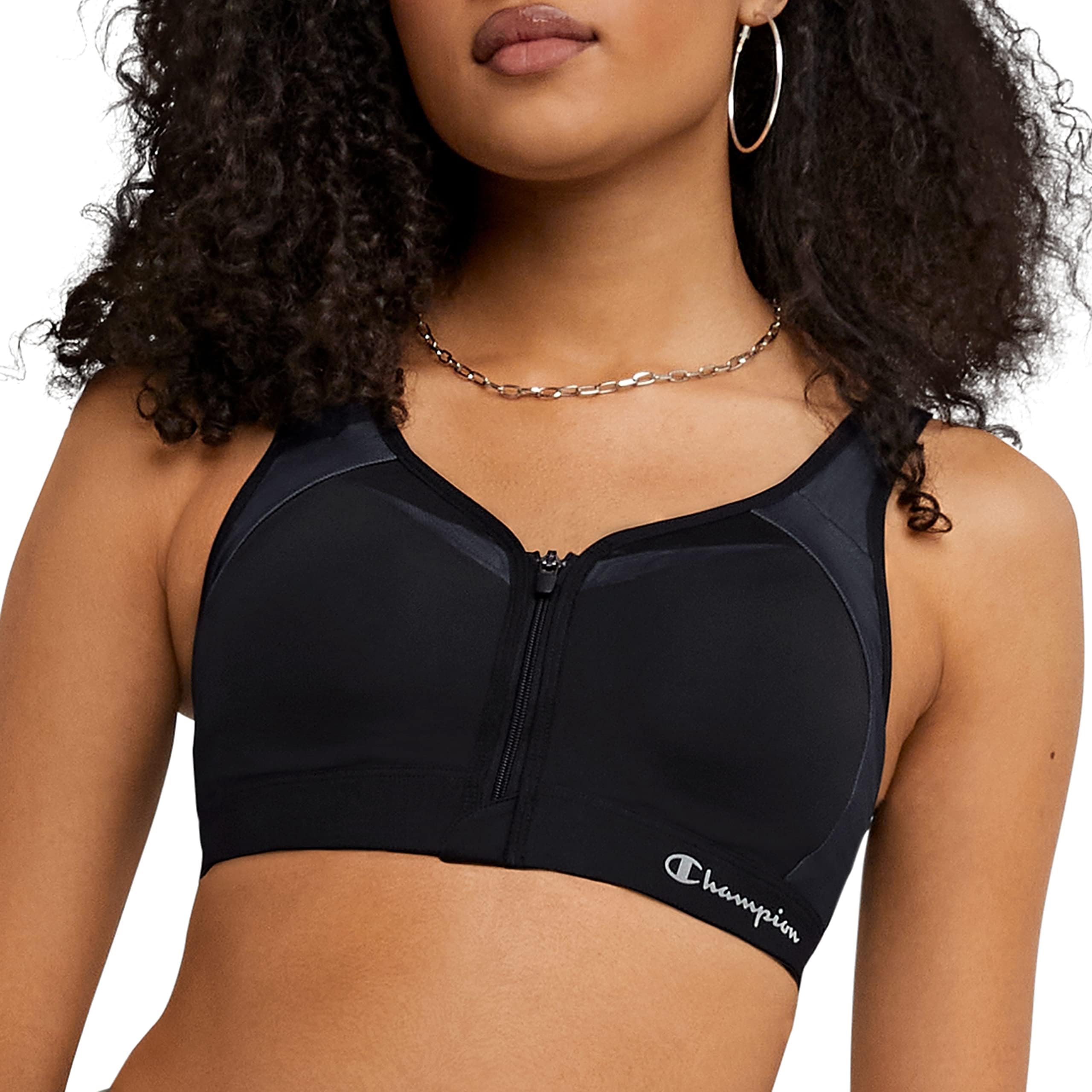 Champion Women's Motion Control Zip High-Impact Sports Bra for Women